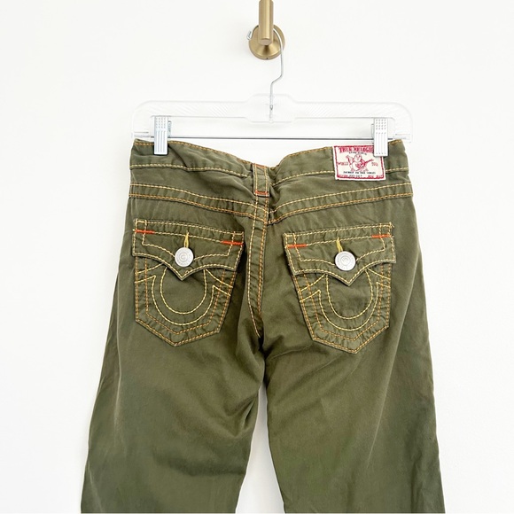 Vintage Y2K True Religion Green Low Rise Bootcut Cotton Pants Size 26 - Picture 10 of 10